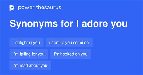 i adore you synonym.